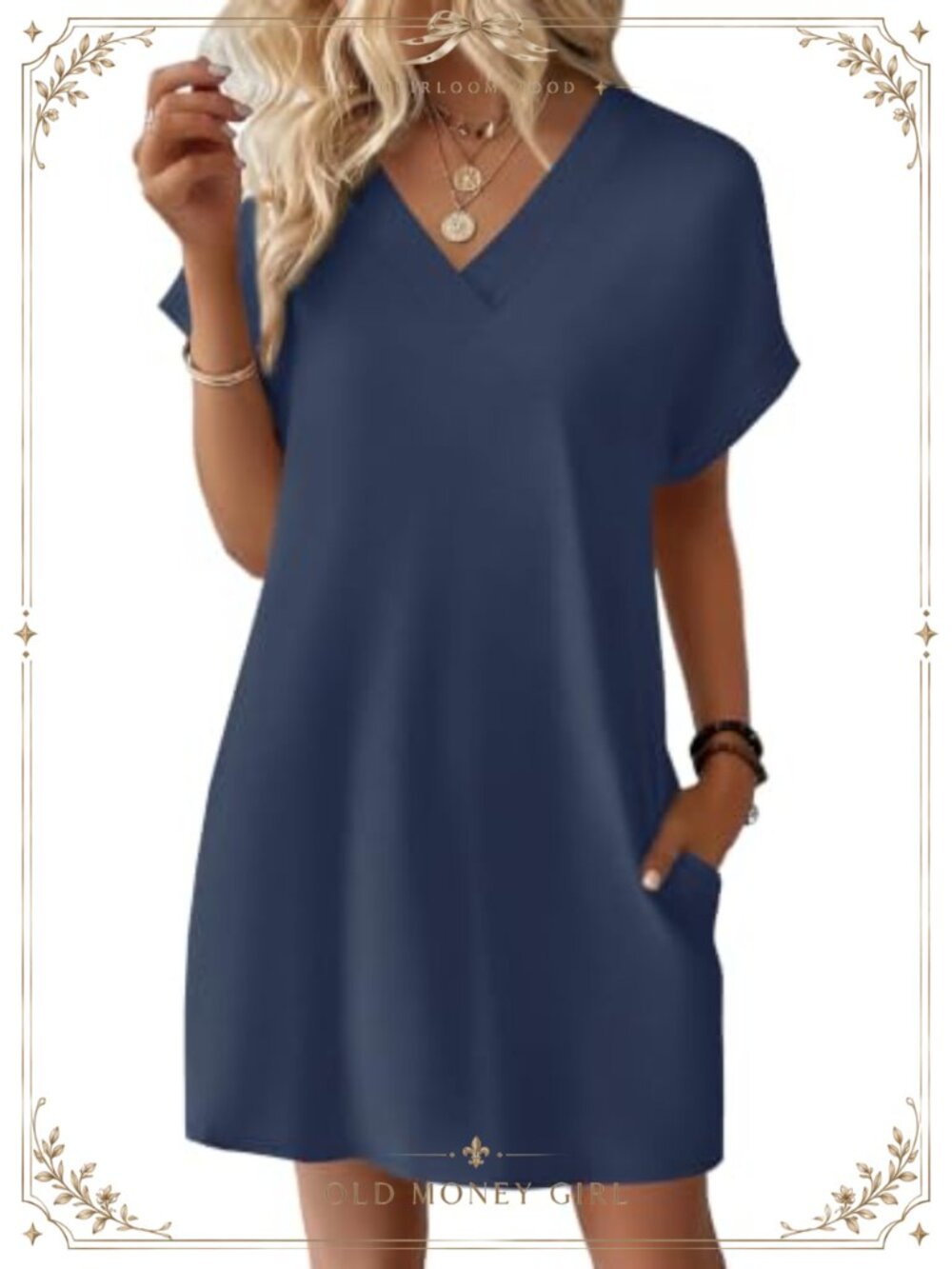 Women's Casual Summer T-Shirt Dress Short Rolled Sleeve Swing Beach Cover-Up